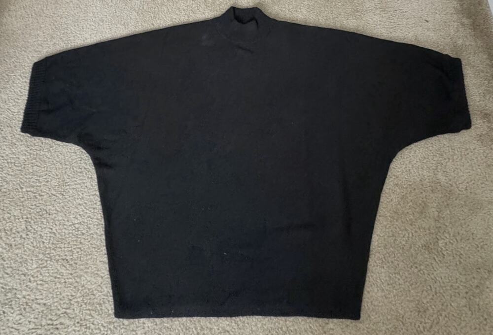 Meraki Black Dolman Sleeve Mock Neck Knit Sweater Women’s Large Soft Cozy